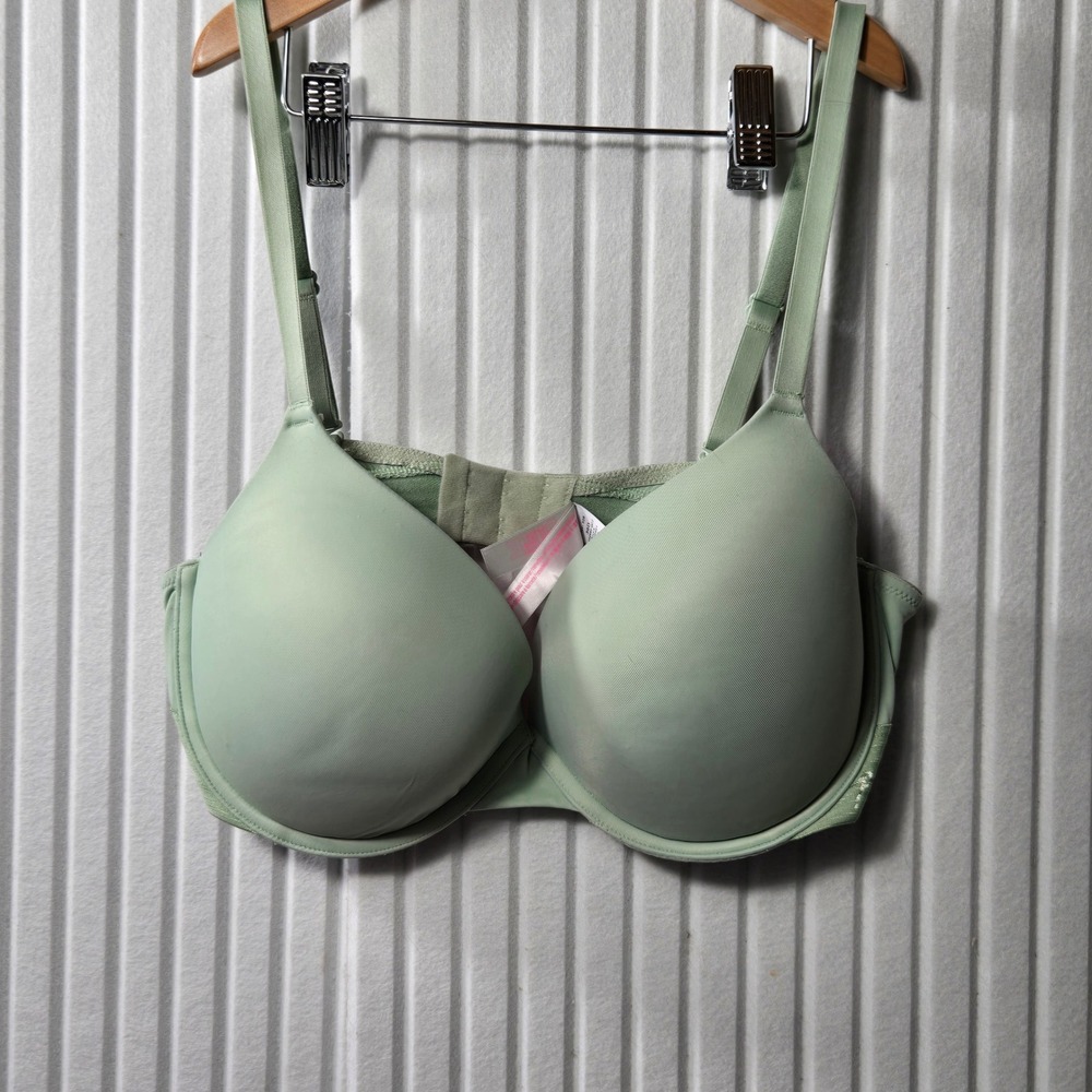 Victorias Secret PINK Wear Everywhere Push-Up Bra Sage Green 36D 11152992-QCZ